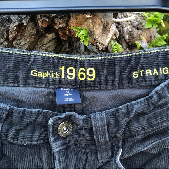 Gap Straight Corduroys Kids Casual Dress Boys Black Gray - Picture 3 of 4